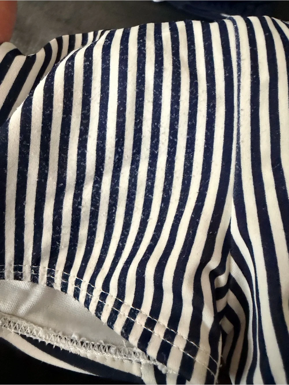 Janie and Jack Navy and White Striped One-Piece Swimsuit with Matching Cap